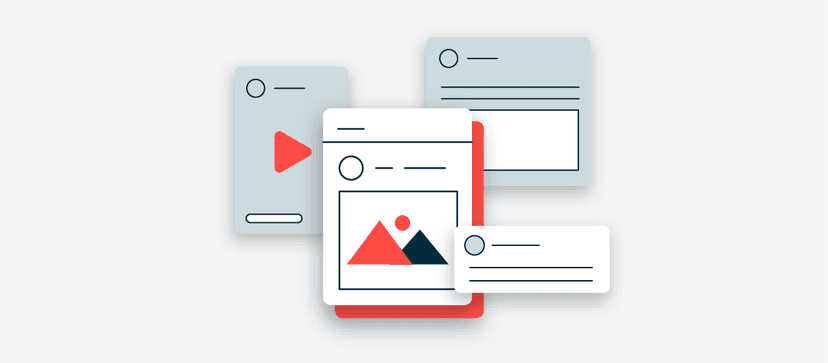 Illustration of a smiling owl character in coral pink color shown in a video player interface with playback controls and heart icon